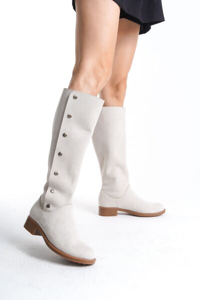 Redoxy Γυναικείες μπότες από σουέντ με ειδικό σχέδιο και κουμπιά