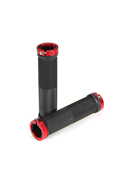 Sedona rubber grips with locking ring, red