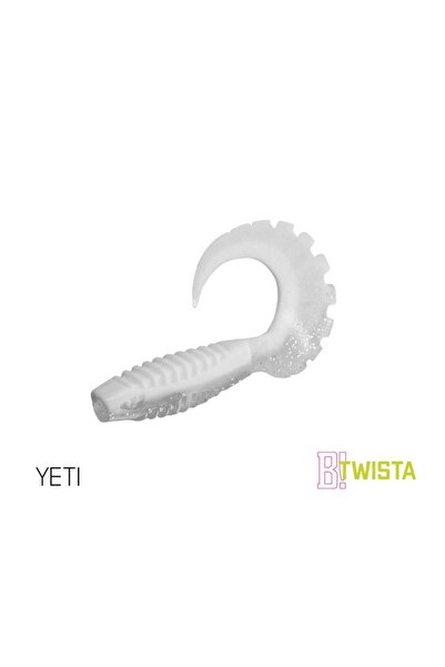 DELPHİN Pack of 5 Soft Artificial Lures Twista UVs 8cm - Yeti