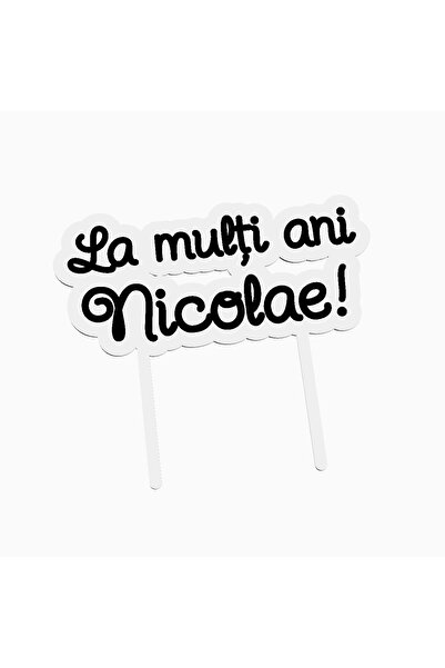 OEM Cake topper for birthday cake, with the text Happy Birthday Nicolae