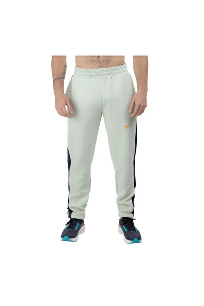 MIZUNO Athletics Track Pants Men's Sweatpants White / Navy Blue