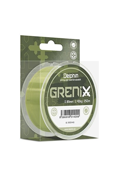 DELPHİN GRENIX fishing line, monofilament, green, 0.181mm/2.40kg - 0.261mm/4.68kg