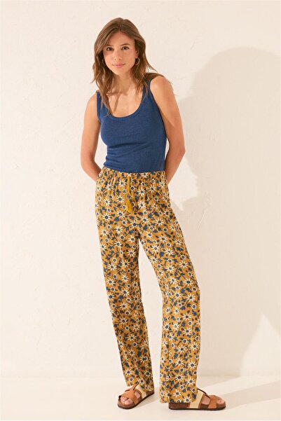 Perspective Women Secret Yellow Floral Patterned Pajama Bottoms