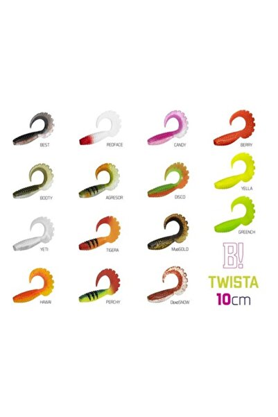 DELPHİN TWISTA UVS Artificial Lure, 5 pcs, 10 cm, RedFACE (set)