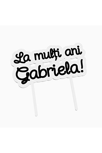 OEM Cake topper for birthday cake, with the text Happy Birthday Gabriela