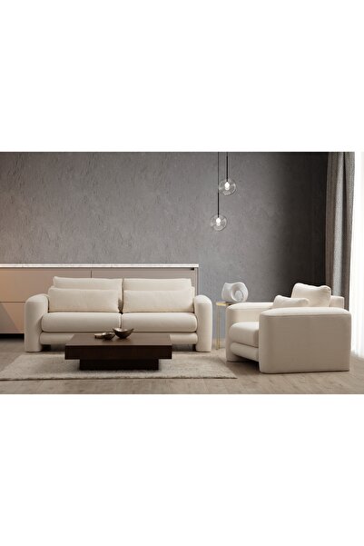 Vivense LİLLY BUKLET KOLTUK TAKIMI, KREM