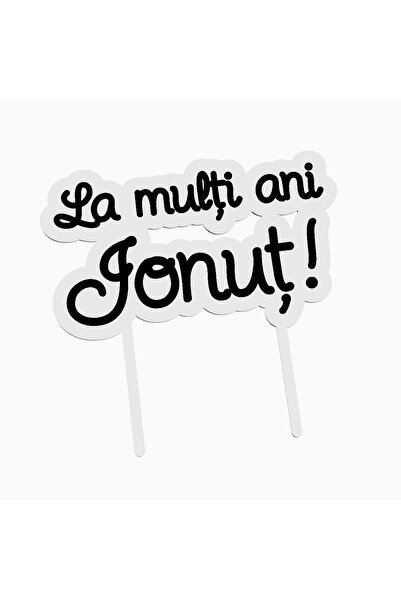 OEM Cake topper pentru tort aniversare, cu textul La multi ani Ionuț