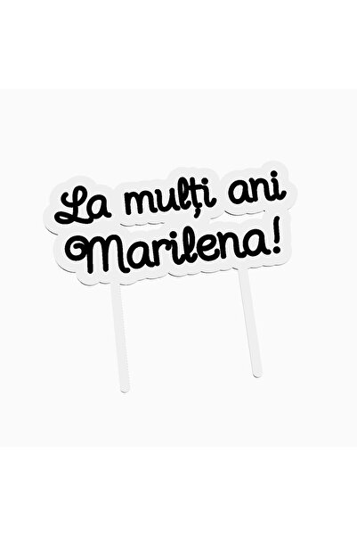 OEM Cake topper for birthday cake, with the text Happy Birthday Marilena