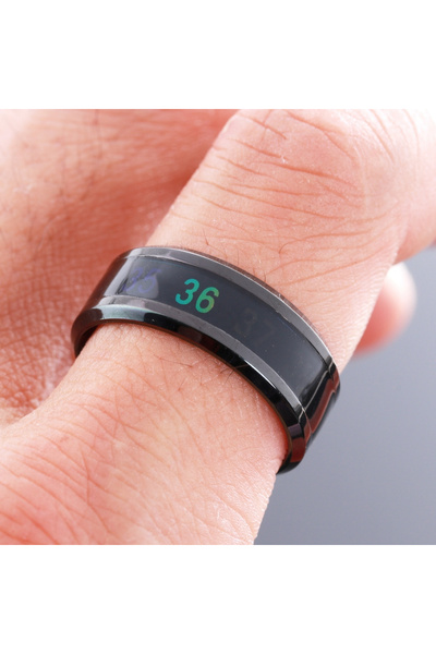 OEM Thermo-Sensitive Body Temperature Ring, Steel, Black