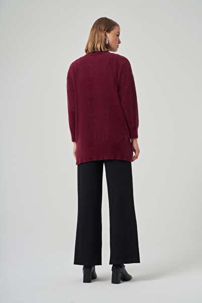 Nuss Beaded Angora Sweater 7003 Burgundy