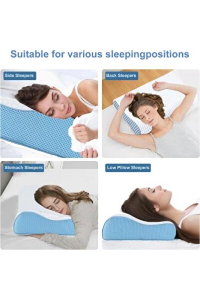 OEM Pernă cervicală din spumă cu memorie - Suport pentru gât pentru spondiloză, potrivită pentru stomac și spate