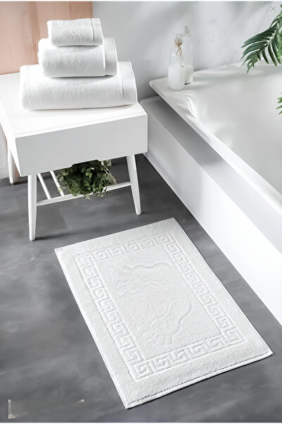 Formeya 3-Piece Footprint Curl Foot Towel Set 250 Grams - Mat Bathroom Set (3 Pieces)