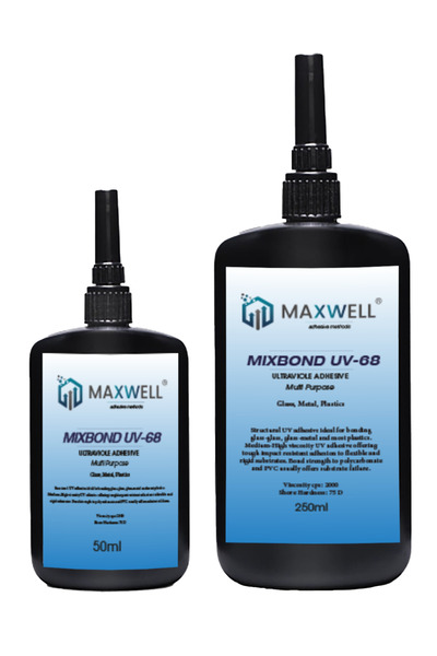 Maxwell UV 68 Cam-Cam ve Cam-Metal Ultra Viyole Şeffaf Yapıştırıcı 250ml