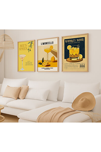 VOBA STORE 3 BUCĂȚI CADRU CU TEMĂ BARĂ CU VIZUALIZARE 98-1 BEJ