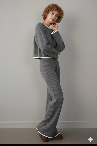 Cemre Life New Deux Women's Shepherd Stitch Knitwear Set