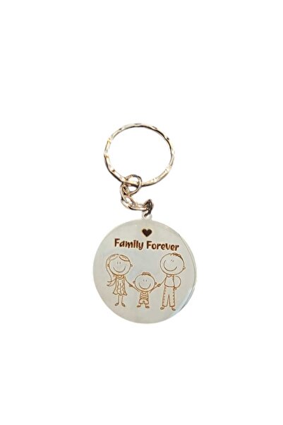 magazinu de gravura Breloc inox Membri Familie – Mama, Tata si Baiat - Family Forever, 30mm