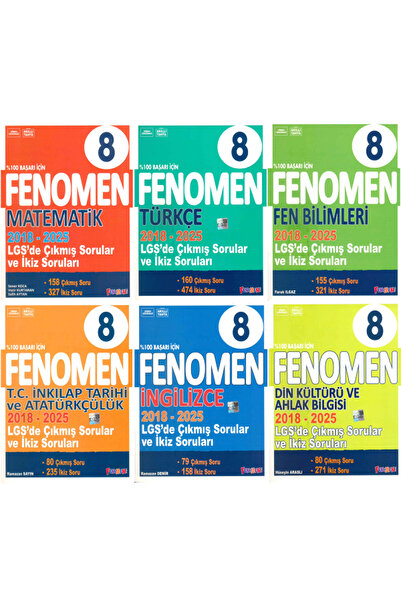 Efsane Yayınları 8.Sınıf Fenomen LGS Çıkmış Sorular Ve İkiz Sorular Seti 2018...
