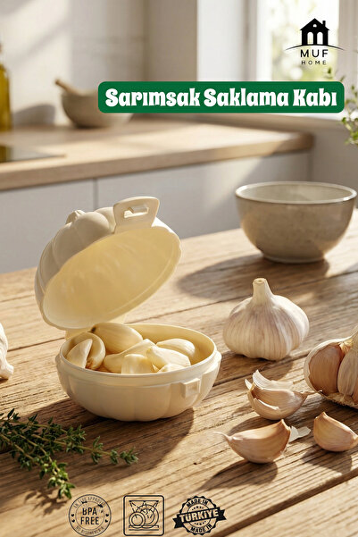 MUF HOME Practical Garlic Storage Container – Peeled Garlic Box – Odor Locking Feature, Bpa Free