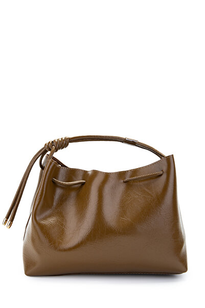 minebag Ruched Detail Yavru Çantağı Elin Women's Crossbody Bag Mink