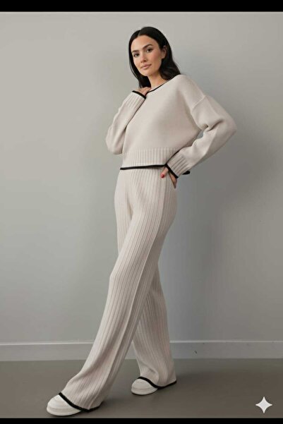 Cemre Life New Deux Women's Shepherd Stitch Knitwear Set