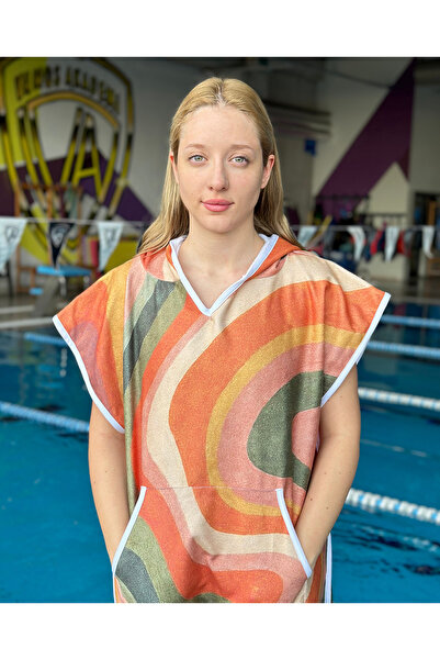 sporsuit Dares Unisex Towel Poncho Swimmer Racing Training for Pool and Sea K Hooded Bathrobe