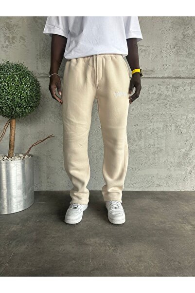 KağanKY بدلة رياضية كريمية مطبوعة عليها كاليفورنيا