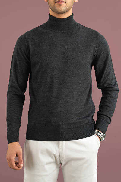 bombe Men's Slim Fit Turtleneck Cotton Turtleneck Knitwear Sweater