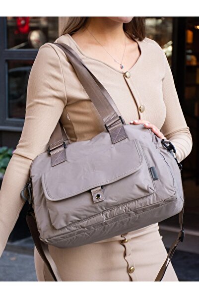 eflanmoda Geantă de mână și de umăr pentru femei, din țesătură rezistentă la ...