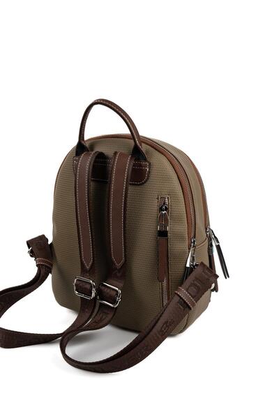 Silver Polo Silver & Polo Sp1265 Women's Backpack Honeycomb L.Khaki-Brown