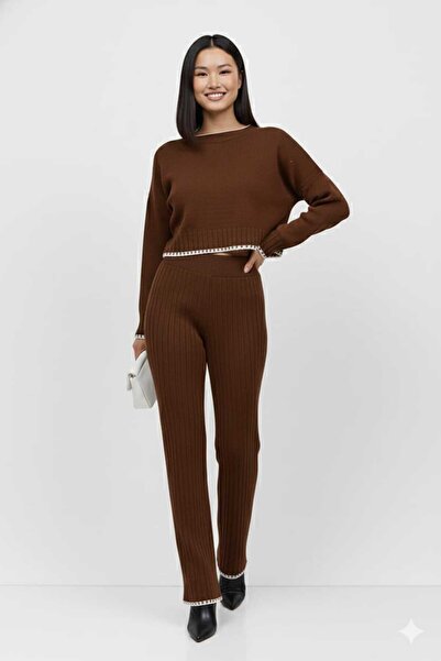 Cemre Life New Deux Women's Shepherd Stitch Knitwear Set