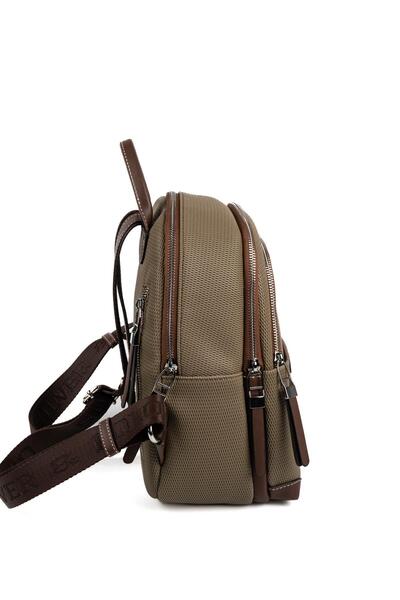 Silver Polo Silver & Polo Sp1265 Women's Backpack Honeycomb L.Khaki-Brown