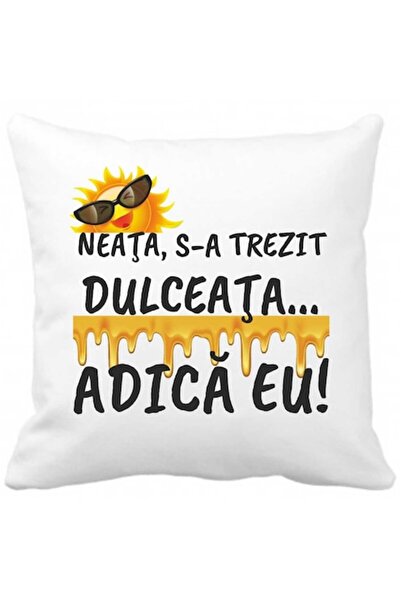 CRD PRINT Pernă personalizată cu textul „Bună dimineața, draga mea s-a trezit...