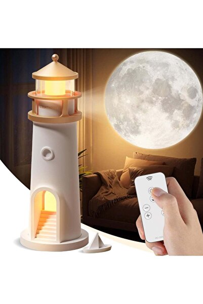 NEONI Moon Lamp Projector Night Light - Rechargeable LED Galaxy Table Lamp for Kids