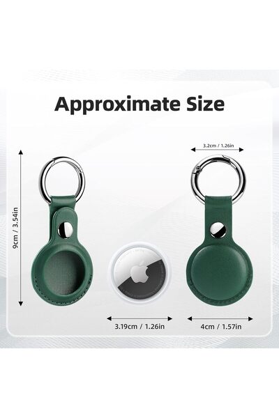 VipDeluXe Letreen Airtag Case, 4-Pack Leather Airtag Case, Scratch-Resistant Airtag Case