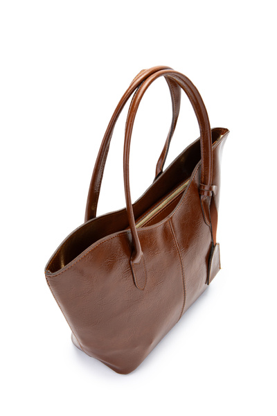 minebag Double Handle Faux Leather Hype Women's Shoulder Bag Brown