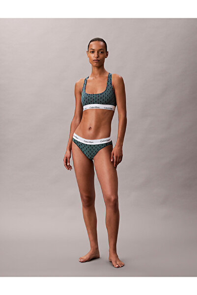 Calvin Klein Bijou Modern Emblem Outline+Stratif Yeşil İç Çamaşırı