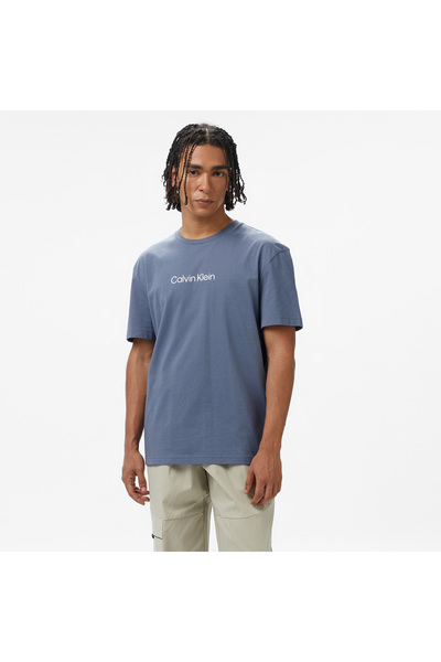 Calvin Klein Hero Logo Comfort Erkek Mavi T-Shirt