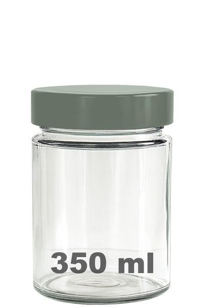 Afracam 350 ml Jar with Silver Deep Lid 350 Cc Transparent Jam, Marmalade Gla...