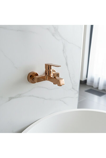 EMFA AKSESUAR صنبور حمام نحاسي عتيق - صنبور حمام حديث ذهبي وردي