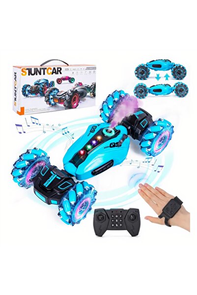 rut&cari Mașinuță RC Stunt 4WD cu efect abur, muzică, lumini și rotație 360°, 31 cm