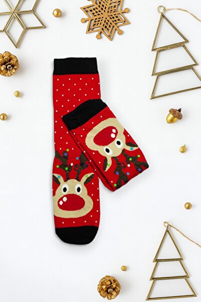 Rumon New Year's Themed Cotton Socks