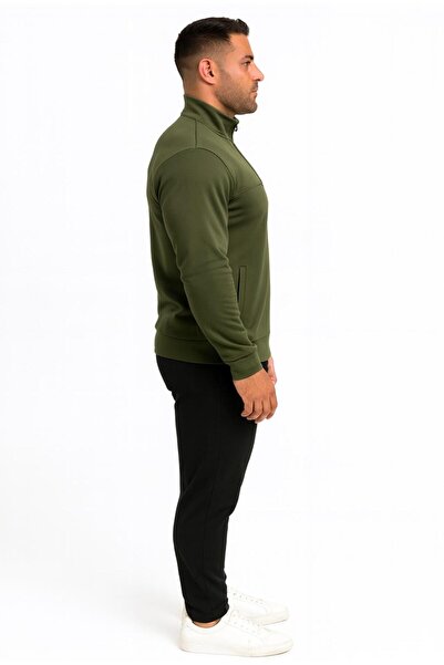 AXXEL Men's Khaki Dalgıç Fleece-Lined Tracksuit Suit-T1290