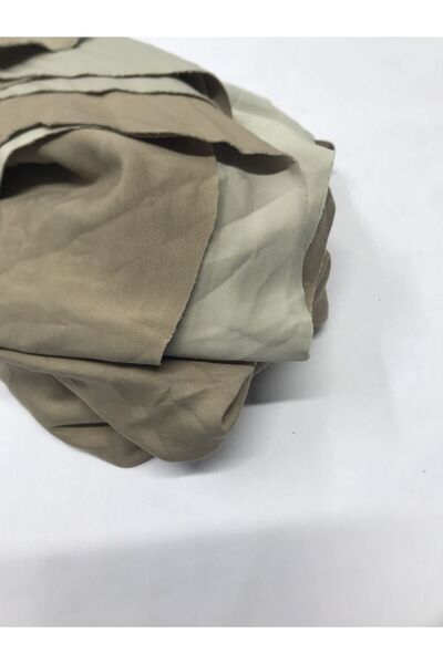 Yiğit Kumaş Sports Team Style Flowy Polyester Combed Stretch Fabric, Piece 120X180 cm Milk Coffee Color