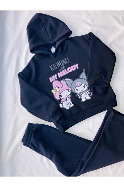 Lunas tekstil Σετ 3 τεμαχίων με κουκούλα Kuromi (άνω και κάτω μέρος)