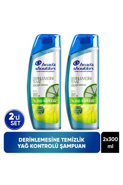 Head&Shoulders Derinlemesine Temiz Yağlanma Kontrolü Limon 300 Ml x 2 Adet