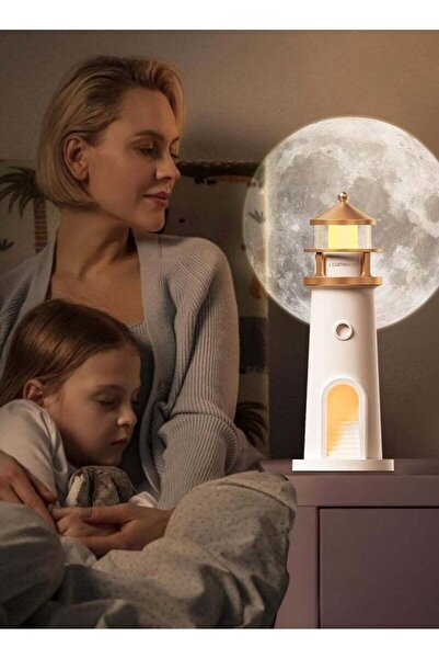 NEONI Moon Lamp Projector Night Light - Rechargeable LED Galaxy Table Lamp for Kids