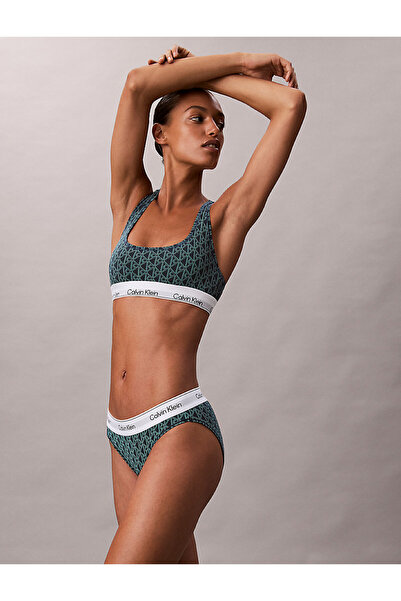 Calvin Klein Bijou Modern Emblem Outline+Stratif Yeşil İç Çamaşırı
