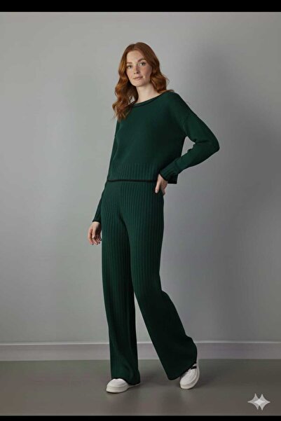 Cemre Life New Deux Women's Shepherd Stitch Knitwear Set