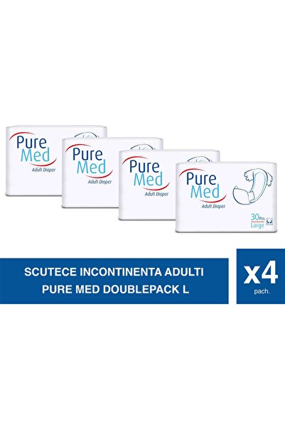 Puremed Pure Med Set of 4 Adult Diapers L 30 Pcs