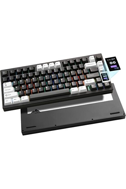 YUNZII AL80 Wireless Mechanical Keyboard, Full Aluminum, Smart LCD, Hot-Swappable 75%